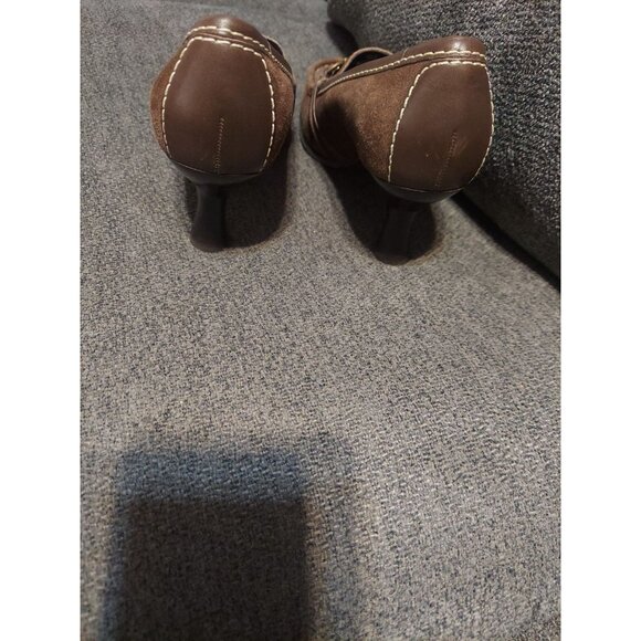 Franco Sarto Retro Y2K Womens Suede Leather Clog Heels Size 7M Dress Shoes - Picture 6 of 8